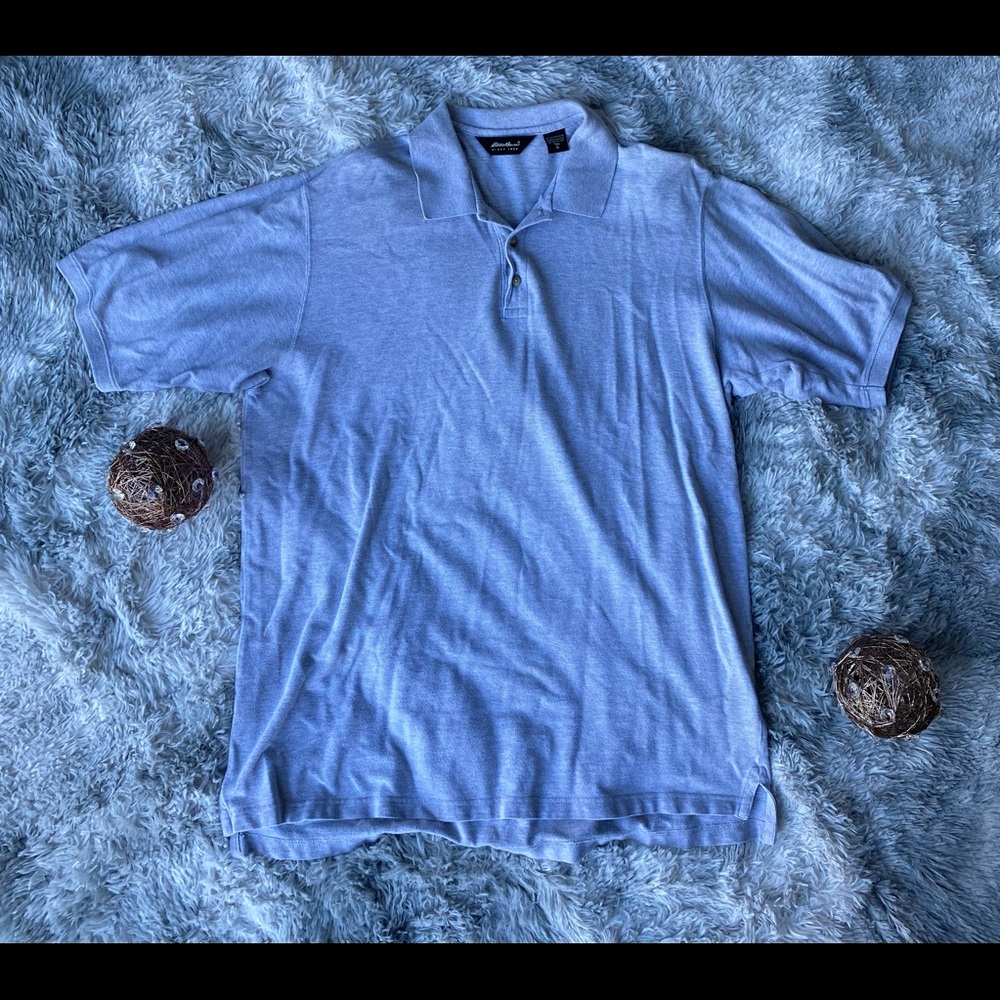 Eddie Bauer Mens Polo Shirt, XL Tall, grey